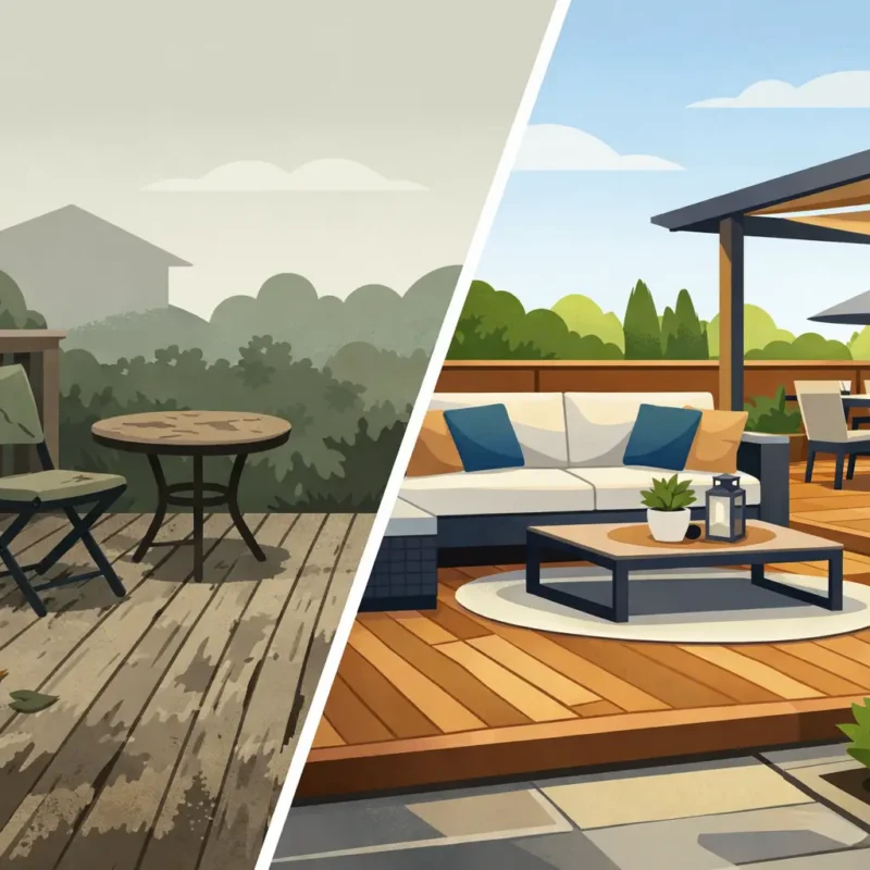 Before and After Deck Makeover Ideas