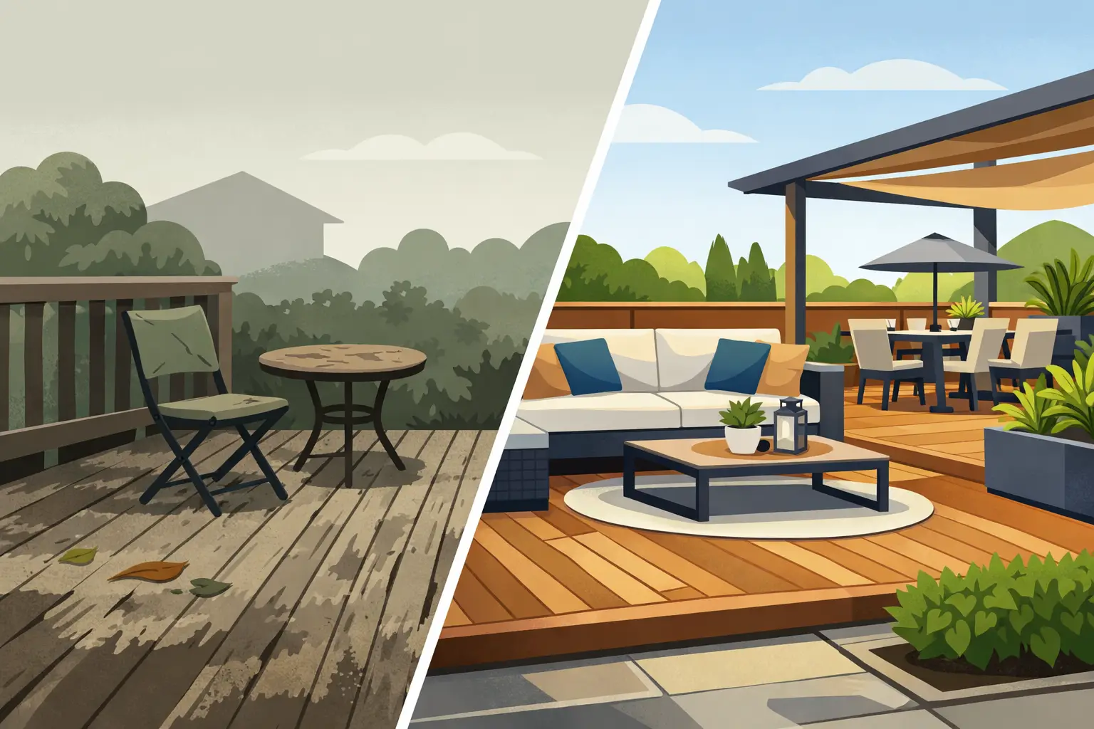 Before and After Deck Makeover Ideas